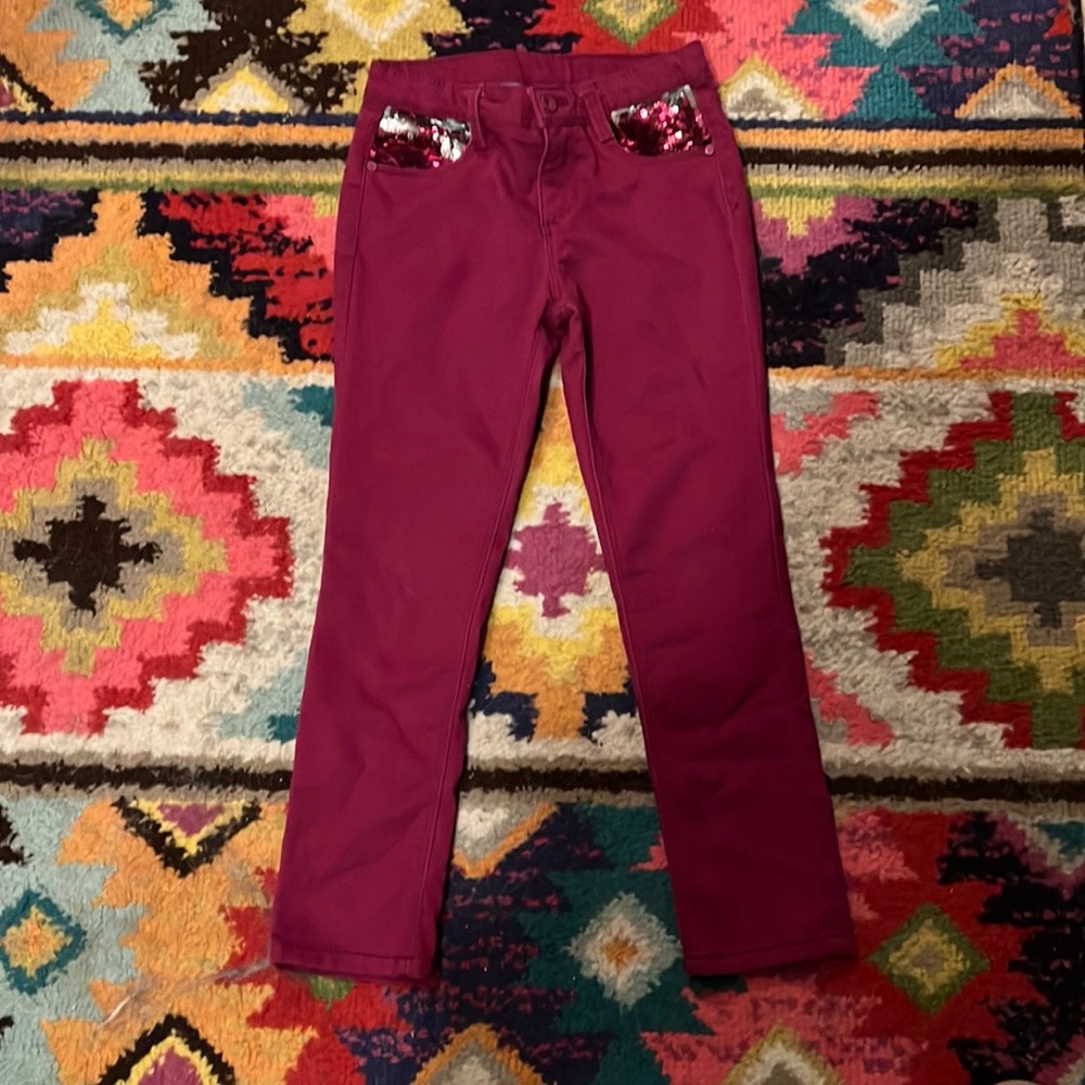 Flip Sequin Pocket Skinny pants. Girls size 6x